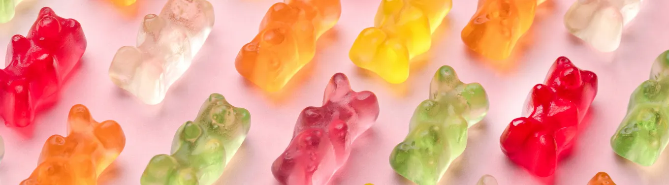 Coloured gummy bears - Makson Healthcare nutraceutical gummy manufacturing
